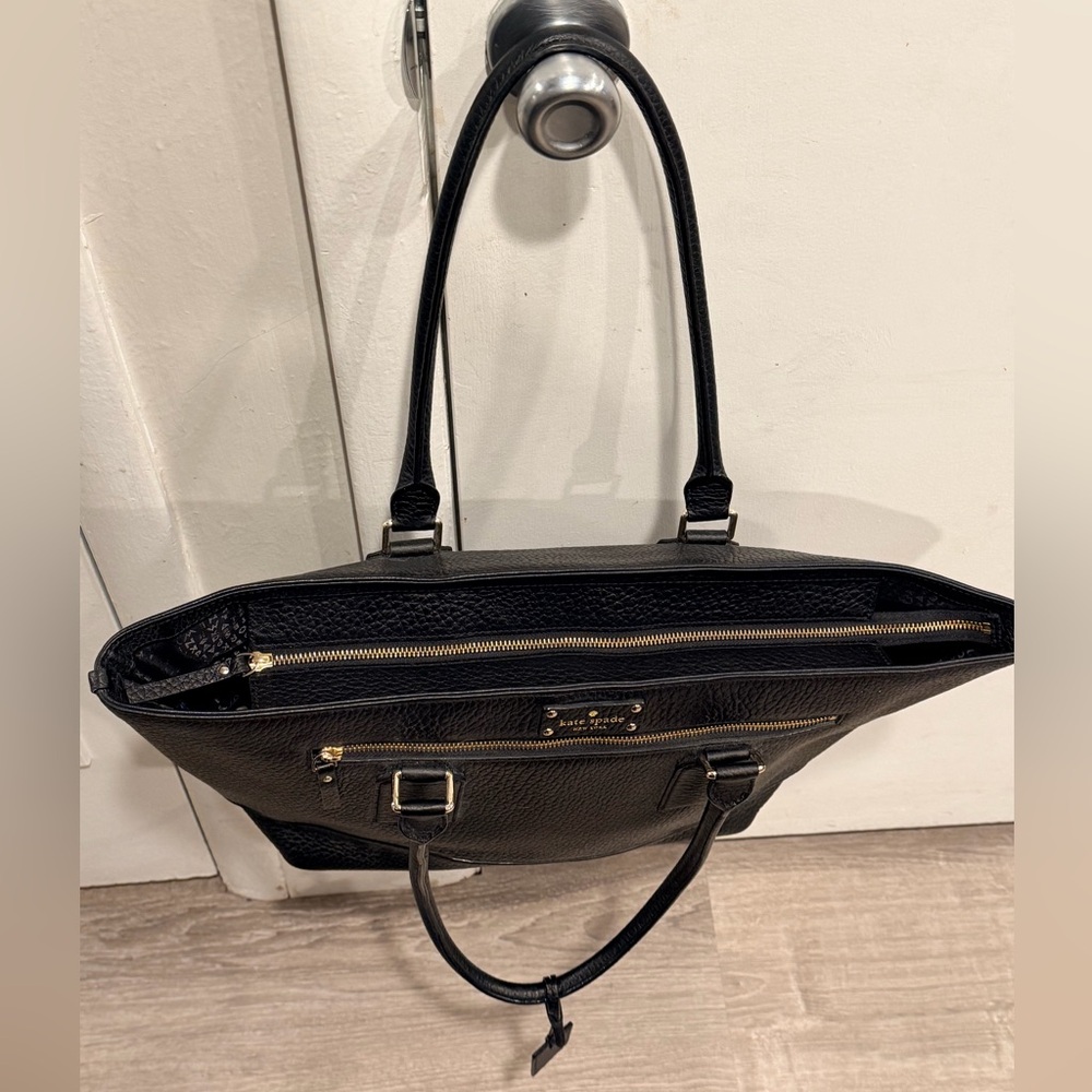 Kate Spade Bay Street Harmony Black Leather Large Tote Bag - Picture 4 of 13